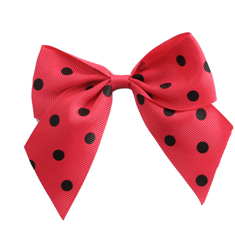 Manufacturers Direct Webbing Diy Material Kawaii Pointy Bow Webbing Red Round Spot Thread Tape Item Picture