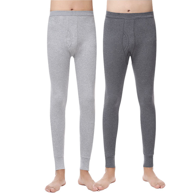 2023秋冬/基础款修身纯/棉毛裤批发白底实物图