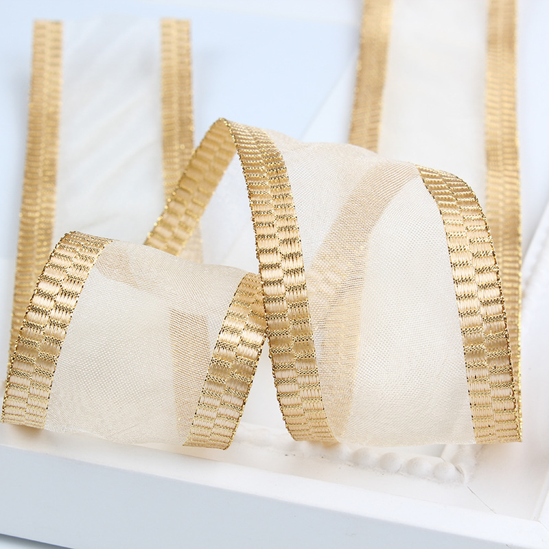 Dingxin Ribbon Wholesale: Korean double-sided silver silk snow Ribbon, DIY handmade butterfly decorated ribbon, edge net ribbon Application Scenario