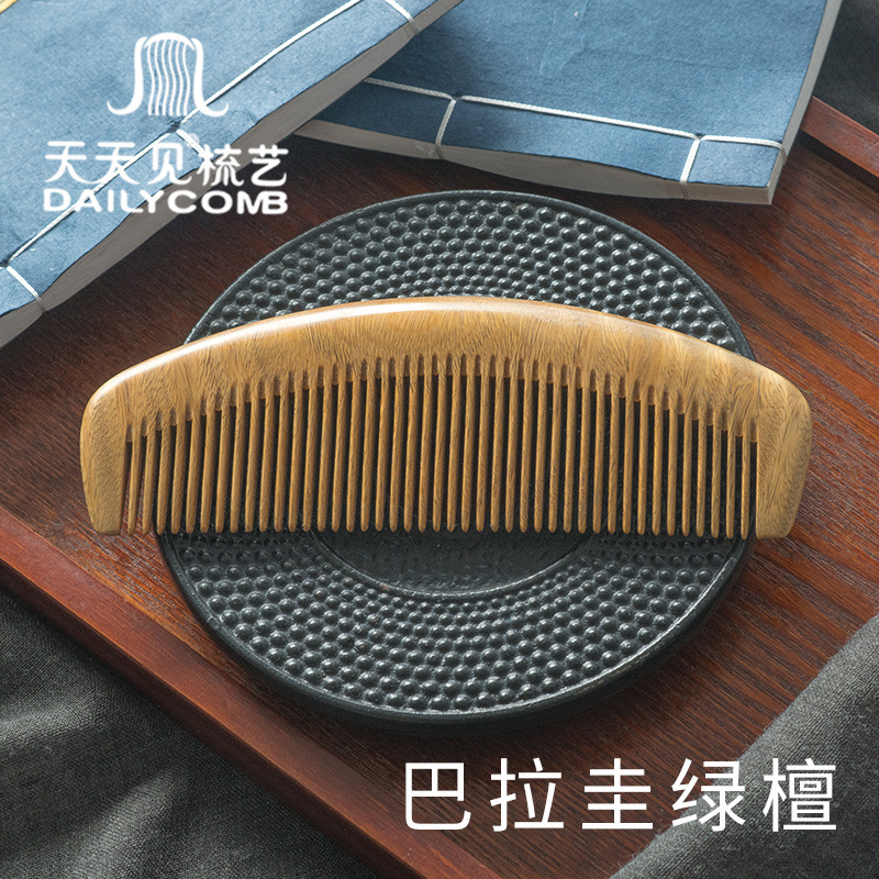 See Every Day Wholesale Hair Tools Comb Paraguay Green Sandalwood Comb No Static Massage Health Comb