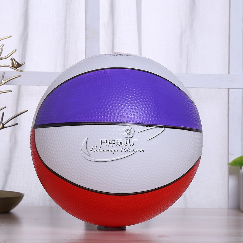 厂家直发22公分皮球儿童充气玩具彩绘篮球新品 幼儿园彩色篮球详情图4
