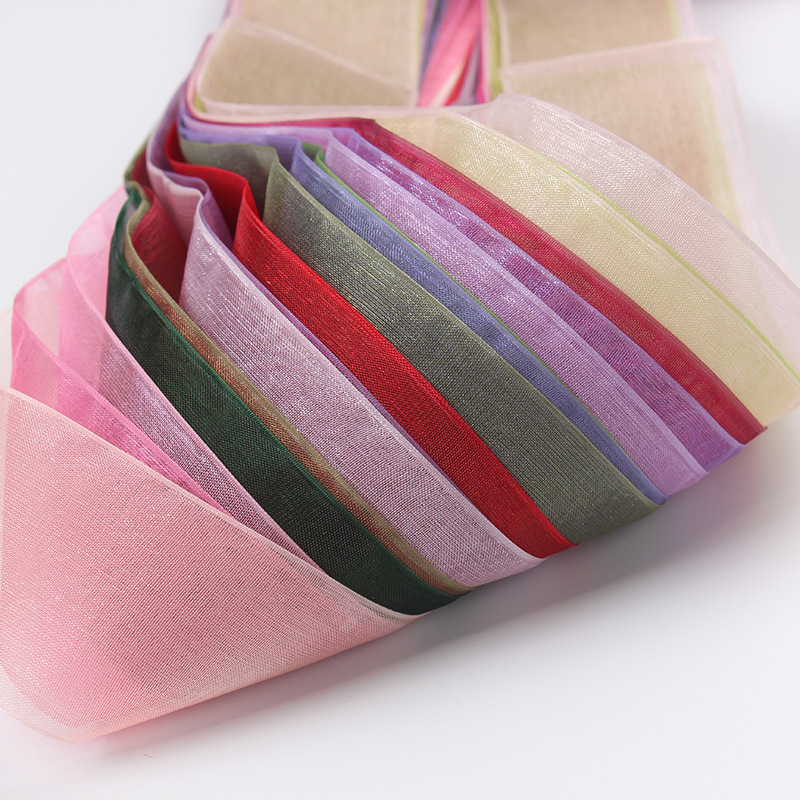 Dingxin Korean Ribbon, Korean version nylon snow yarn ribbon, DIY hair accessory, bow ribbon, colorful gift packaging ribbon Application Scenario