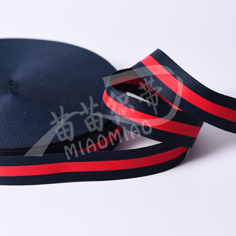 Two-Color Polyester Intercolor Ribbon High-Density Three-Color Ribbon 2.5Cm Polyester Jacquard Ribbon Garment Lace Textile Ribbon details Picture