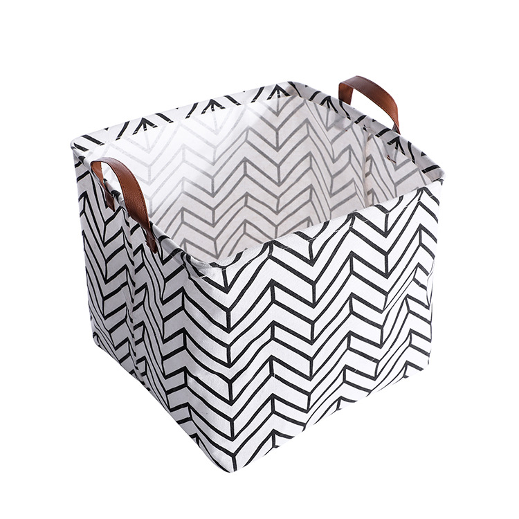 Ins Series Waterproof Dirty Clothes Basket Cotton Linen Folding Storage Basket Nordic Wind Basket Cloth Clothes Organizer Item Picture