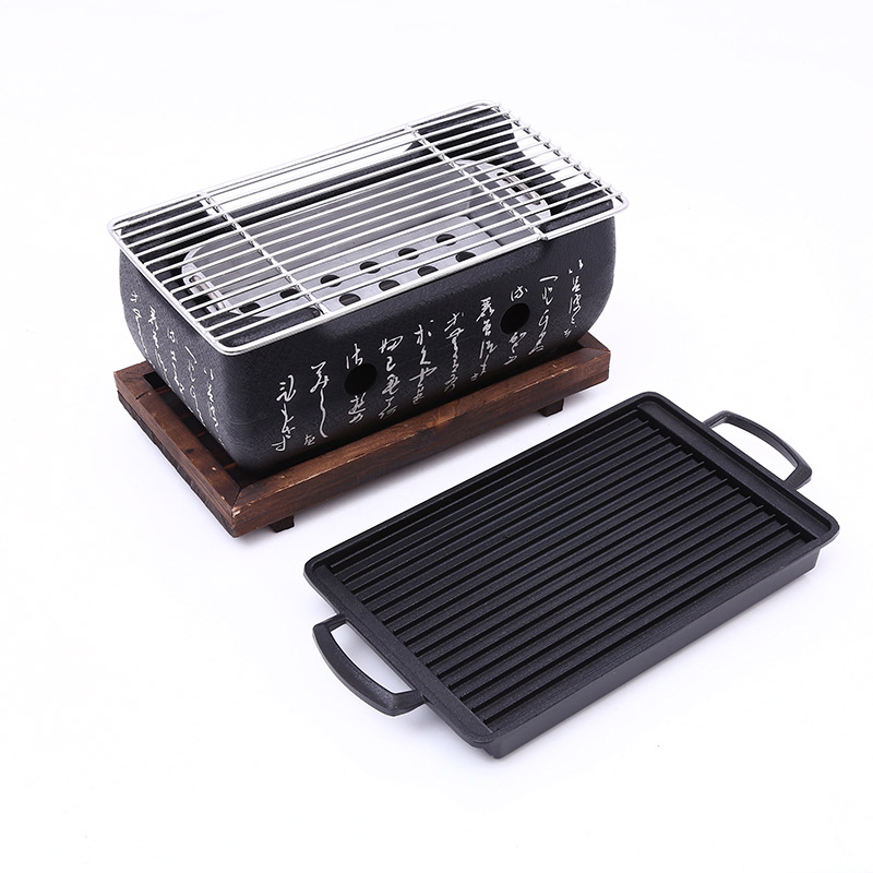 New Rectangular Writing Oven Japanese Cooking Charcoal Oven Japanese Barbecue Oven Alcohol Oven Small Barbecue Oven Carbon Barbecue Oven Item Picture