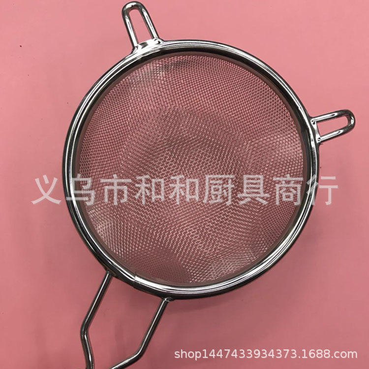 Double-ear oil filter with paper box, soy milk, stainless steel filter screen, flour sieve, multiple specifications of mesh details Picture