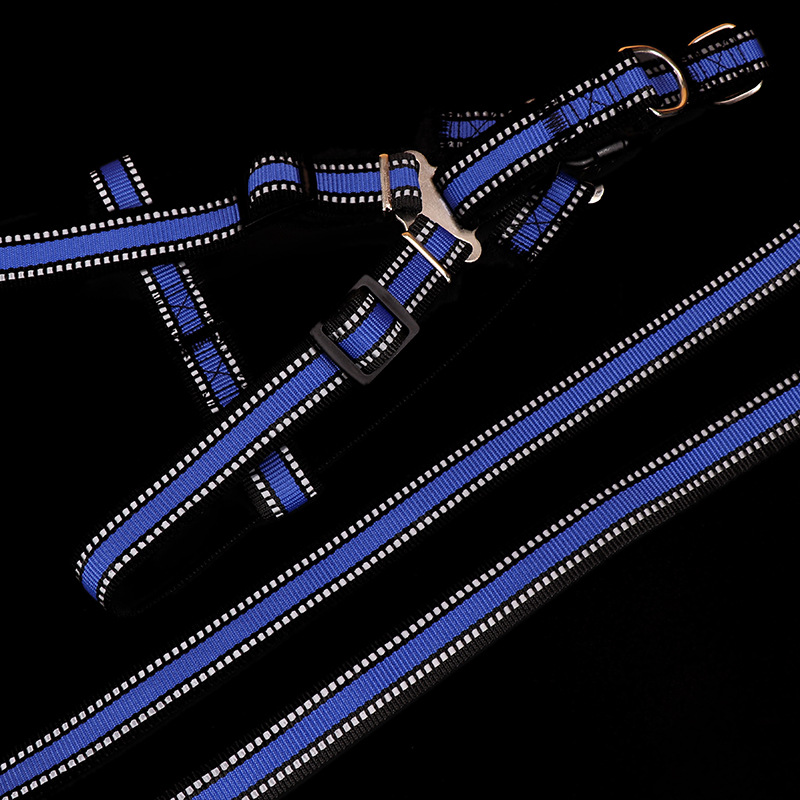 Manufacturers Direct Pet Leash Reflective Diving Nylon Chest Back Pet Dog Chest Strap Dog Leash Wholesale Item Picture