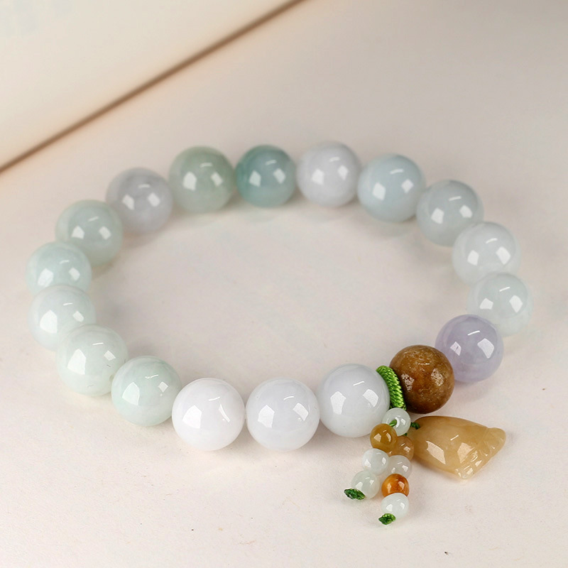 Natural A-grade jade PI Xiu bracelet, 10mm jade round bead women's pendant bracelet, factory direct sales details Picture