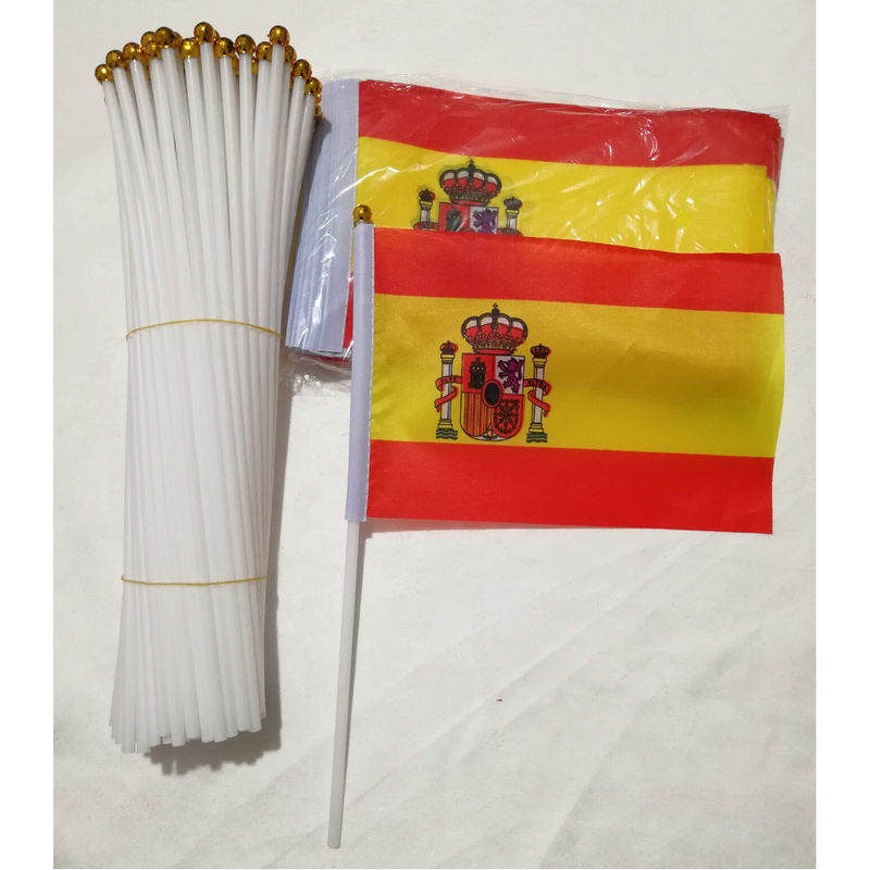 Cross-border supply of 14*21cm, 8-sized Spanish hand-cranked flag details Picture