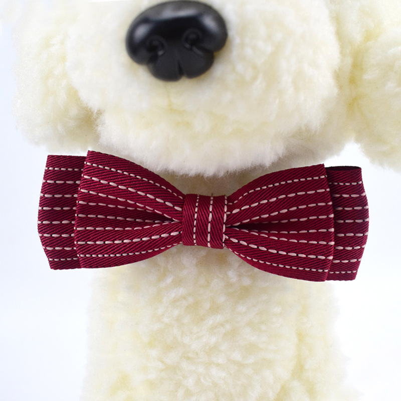 Genius Dog's new Korean version gentleman pet bow tie, small cat and dog bow collar, Teddy dog collar accessory