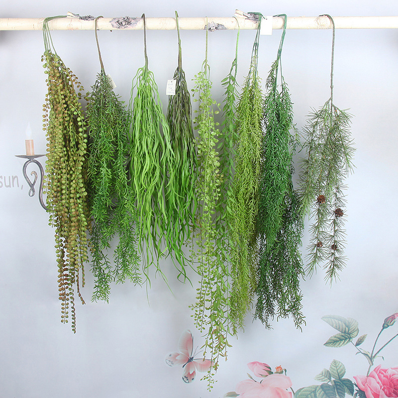 Artificial Plant Wall Hanging Rattan Manufacturers Direct Plastic Flower Simulation Bellwillow Hanging Wall Hanging Basket Plastic False Flowers