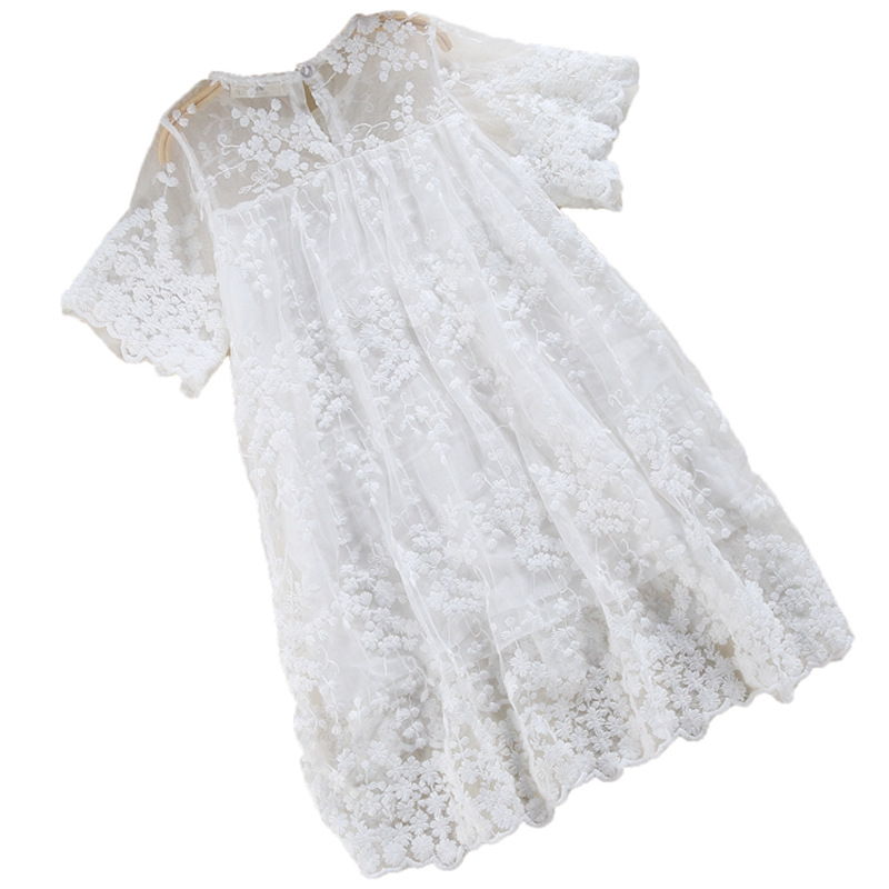 Girls' dresses children's skirts Children's spring and summer new lace cotton children's skirts Korean version of a hair Item Picture