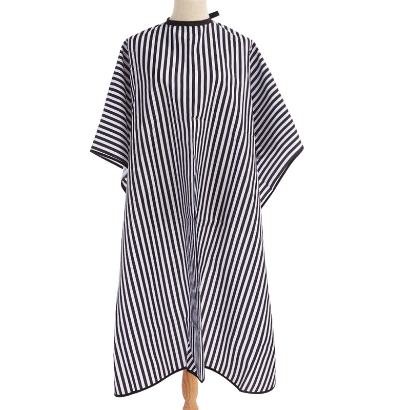 Hair-cutting cloth, hair care products, thick black and white striped oil, European and American salon, hair dye, shawl, shanilak Item Picture