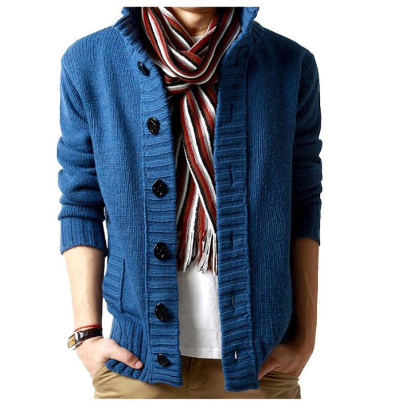 For the 2024 autumn and winter season, a new thickened Korean-style sweater with a stand-up collar and woolen knitted thick-knit cardigan is in full swing Specification image