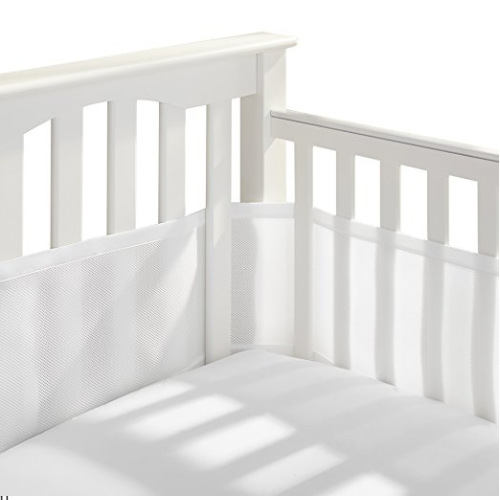 透气婴儿透气网状婴儿床衬垫 适合4面板婴儿床 床围详情图1