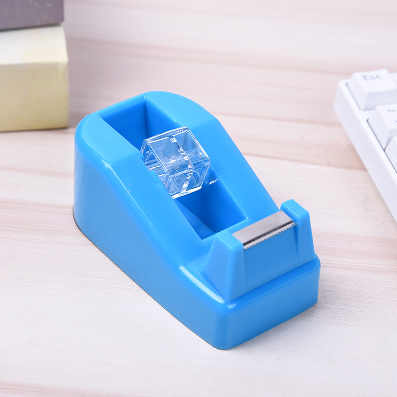 The small-sized transparent tape cutter with a tape seat is suitable for tapes within 18mm. It is directly supplied by the office supplies manufacturer Specification image