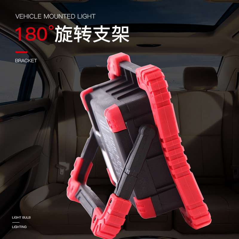 New COB ultra-bright USB charging work light, floodlight emergency portable camping flashlight, miner's lamp, mobile phone charging Application Scenario