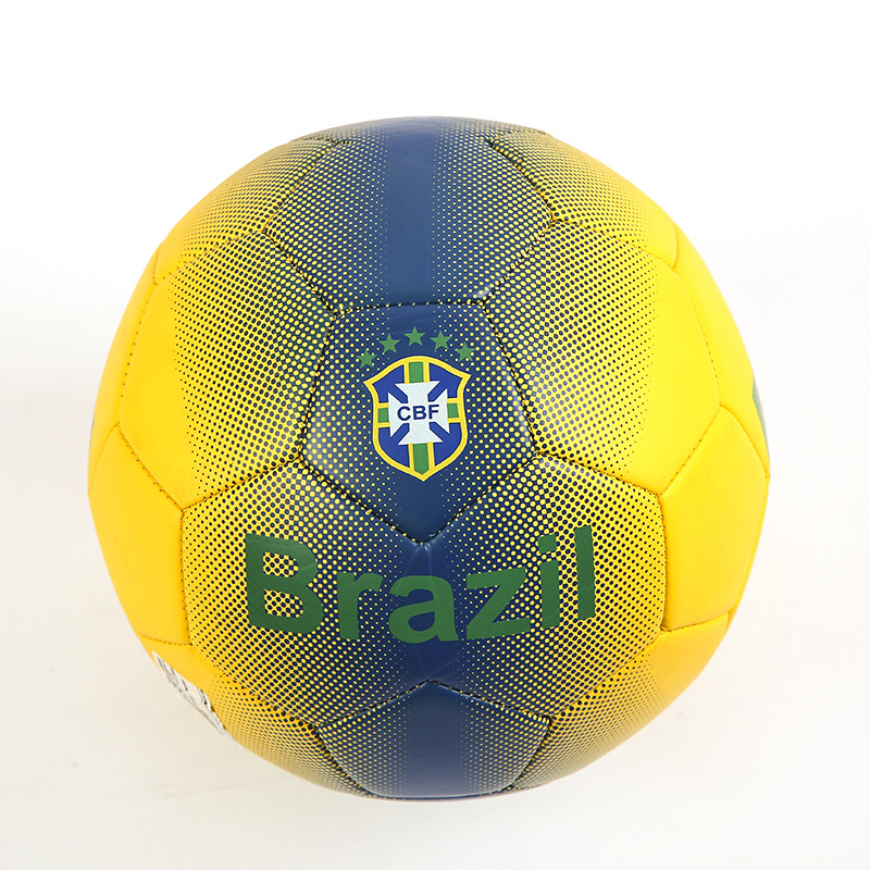 tpu软式足球室内外防滑耐磨足球巴西足球拼色5号标准足球厂家直销