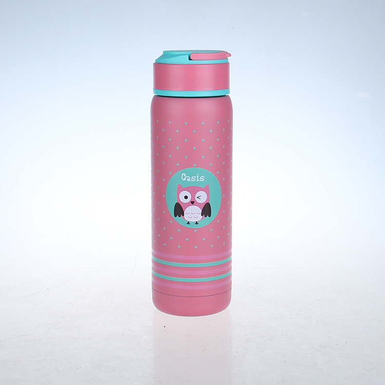 Promotional gifts: New logo cartoon owl portable student insulated cups and portable gift cups Specification image