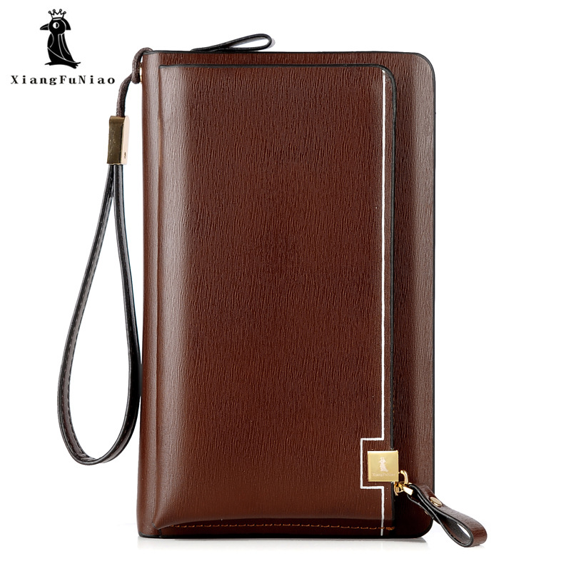 Shafu Bird Clutch Bag Men's Business Clip Bag Long Large Capacity Leisure Multi-Slot Zipper Clutch Bag details Picture