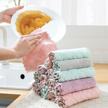 2278吸水洗碗布加厚擦桌毛巾厨房不易沾油清洁抹布擦手巾