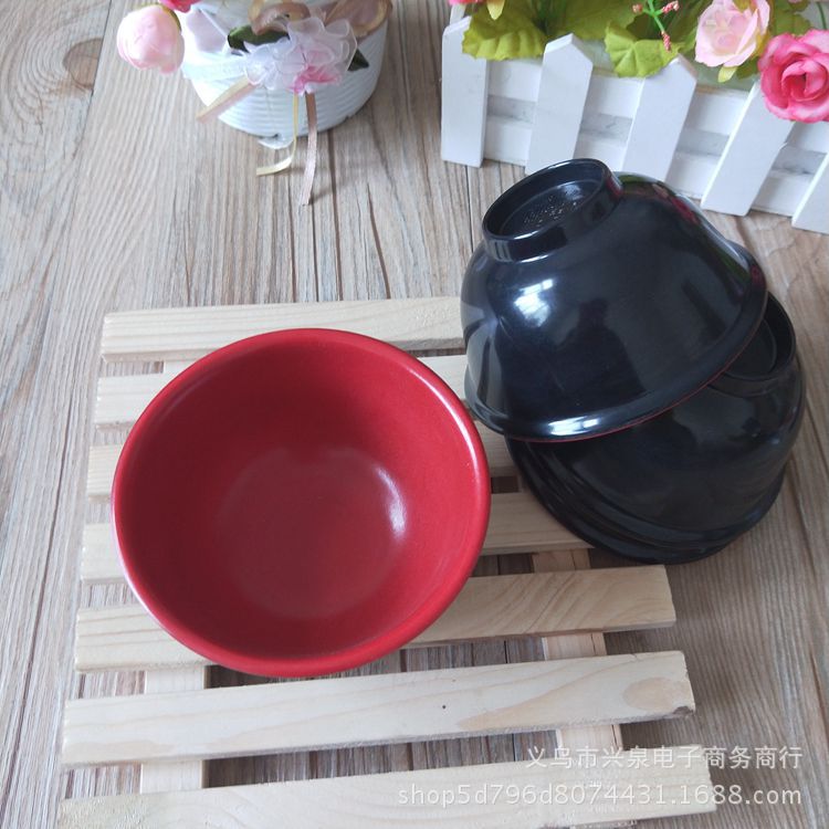 【 Zone 3-9 】2701 Red Bowl 600 per box, one yuan, Two yuan, Small Bowl, Melamine Bowl, Small Red Bowl, Hot Pot Bowl, Two-color Bowl, one yuan Tableware Item Picture
