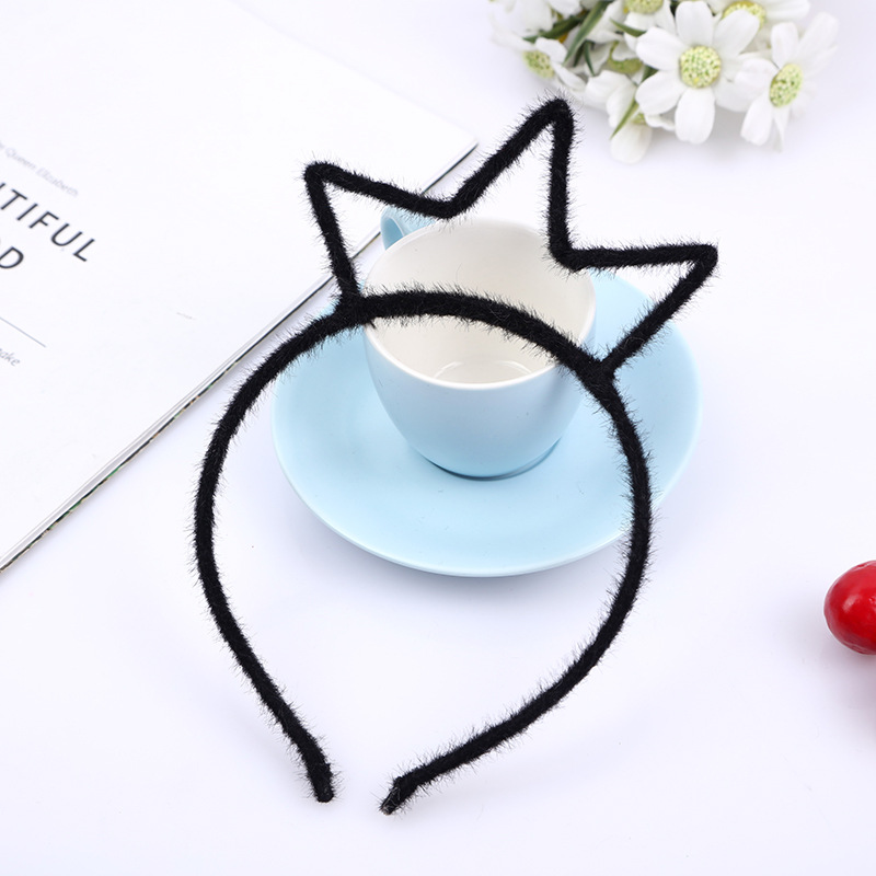 Halloween Korean Version Cute And Playful Plush Crown Hair Hooped Headgear Multi-Color Stalls Night Market Supply Hot Wholesale Sale Item Picture