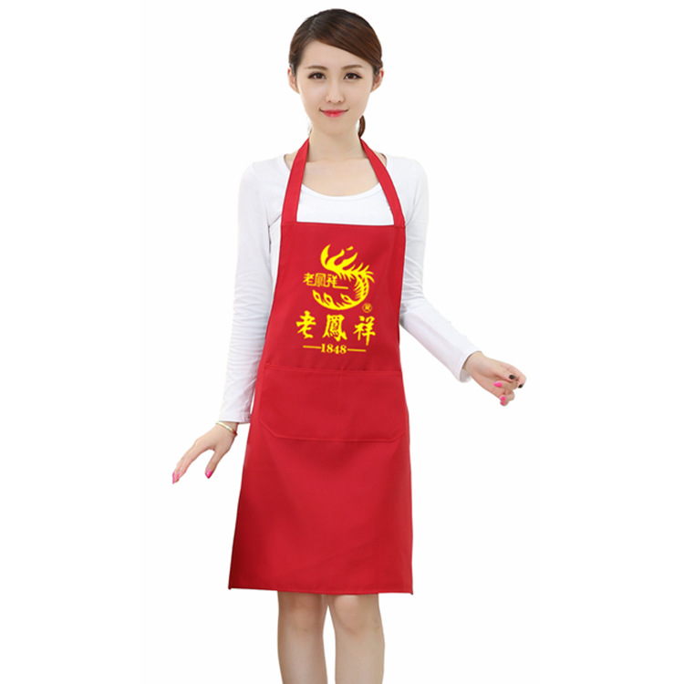 Korean Version Advertising Apron Polyester Printing Logo Home Kitchen Foreign Trade Waists Waiter Solid Color Work Apron Production Item Picture