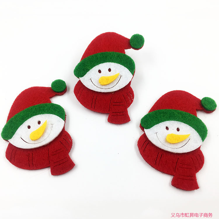 圣诞雪人头/DIY白底实物图