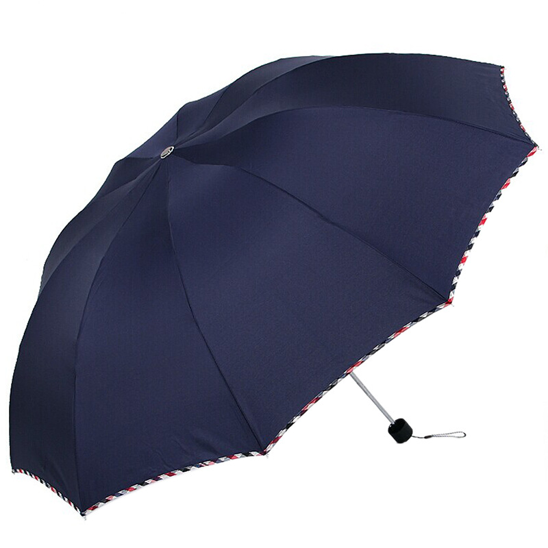 Men's large double-person business folding umbrella, sunshade gift advertisement, three-fold super large umbrella wholesale Item Picture