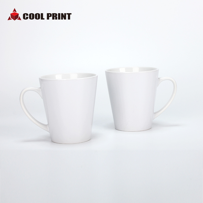 Wholesale of 12oz small conical white cups, funnel cups and blank coated cups for personalized DIY photo printing and heat transfer details Picture