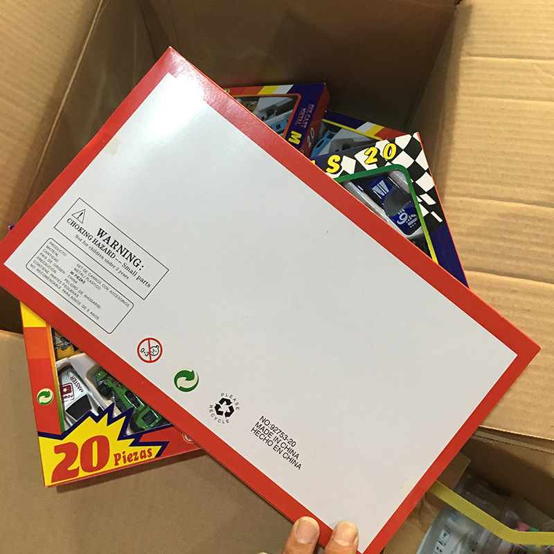 Cross-border alloy cart 10pcs caja de color caja de regalo 10pcs 10pcs pack coche de juguete para niños alloy sliding cart Item Picture