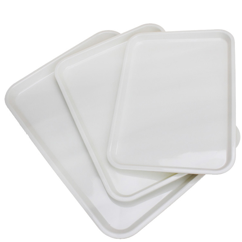 Kindergarten Tray Melamine Tray Fast Food Cake Tray Bakery Imitation Porcelain Hotel Plastic Tray White Tray Item Picture