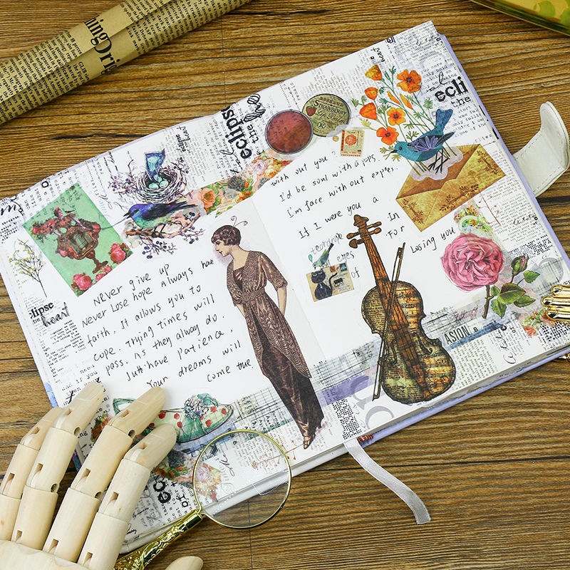 The "Flowing Years" series of washi paper sticker bags, creative handbooks, DIY decorative stickers, handbooks, photo albums and diaries details Picture