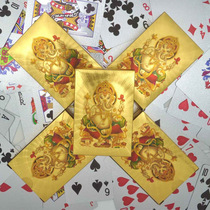 Gold foil poker foreign trade card poker color monochrome local gold poker scrub