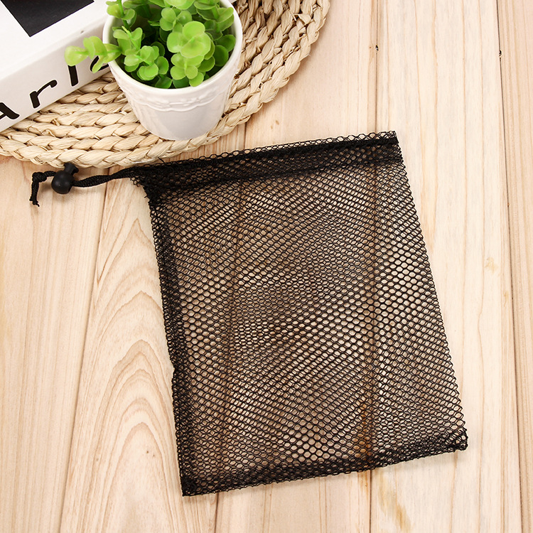 Mesh Pocket Mesh Drawstring Bag Nylon Mesh Golf Ball Toy Storage Towel Tennis Bag details Picture