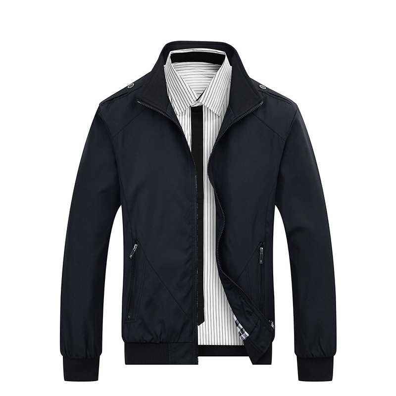 Wholesale men's autumn 2022 new Korean-style jackets, trendy and form-fitting clothes, solid colors, cool and casual men's wear