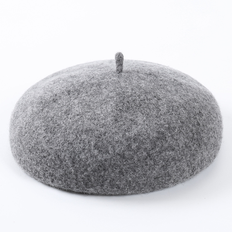 Spring And Autumn New Beret Korean Version Mushroom Ladies Hat Breathable Pumpkin Hat Woolen Painter Hat Item Picture