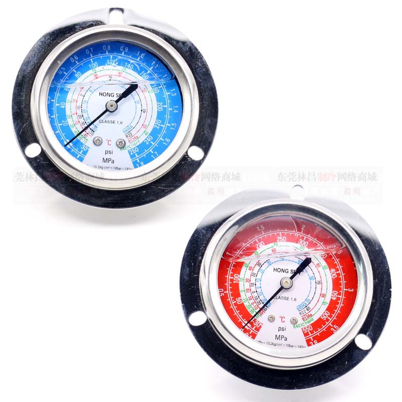 鸿森冷库机组高低压油表充油压力表R22R134AR404AR410A制冷配件详情图4