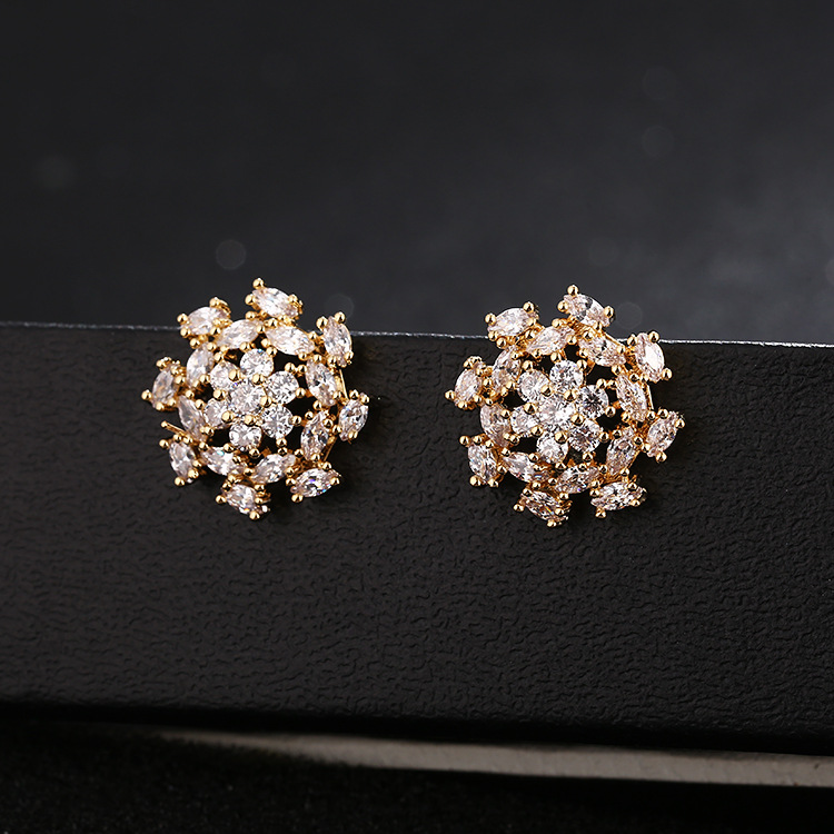 Women's Korean Version Of Snow Long Earrings Micro-Inset Zircon High-Grade Stars Popular Earrings Manufacturers Wholesale Earrings details Picture