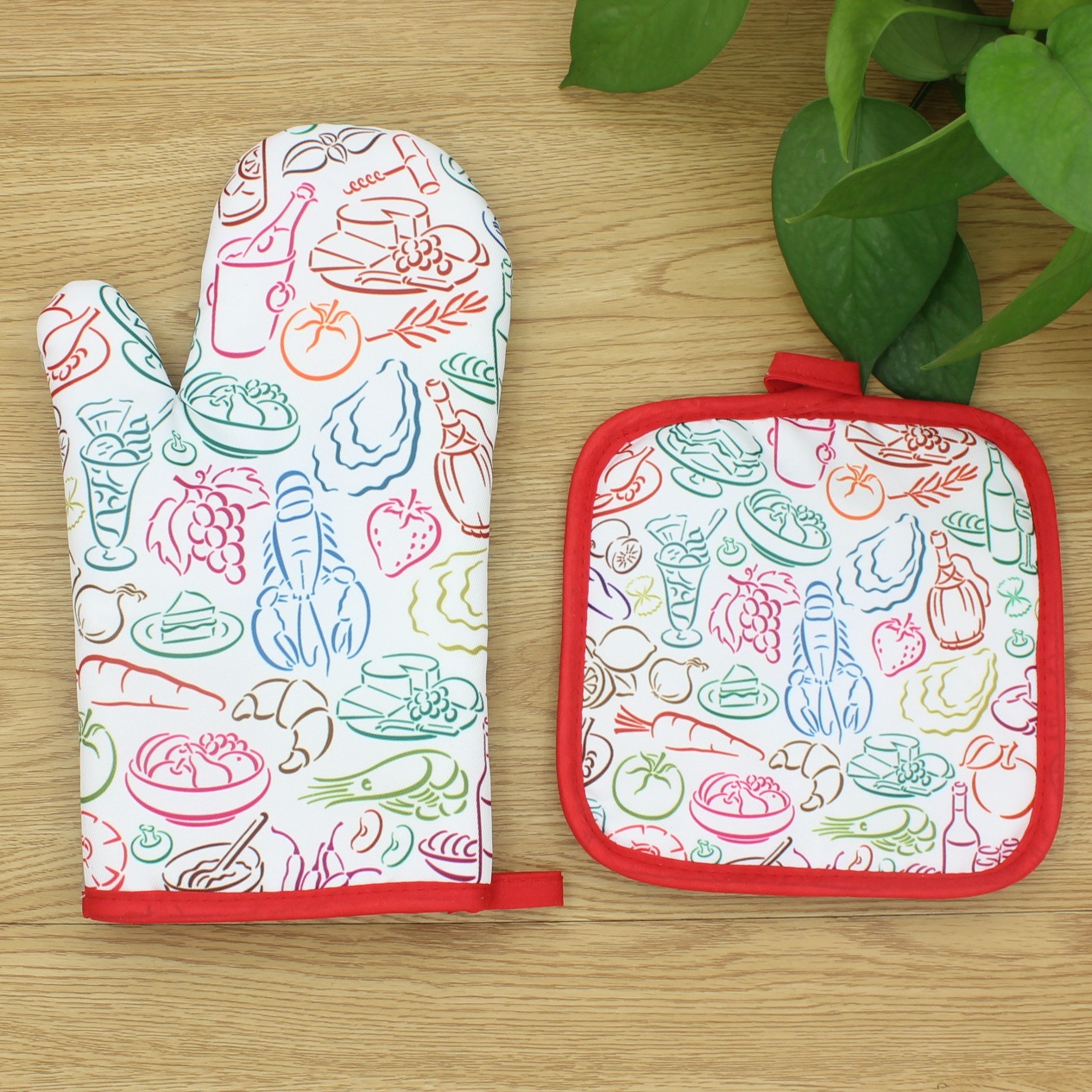 微波炉隔热白底实物图