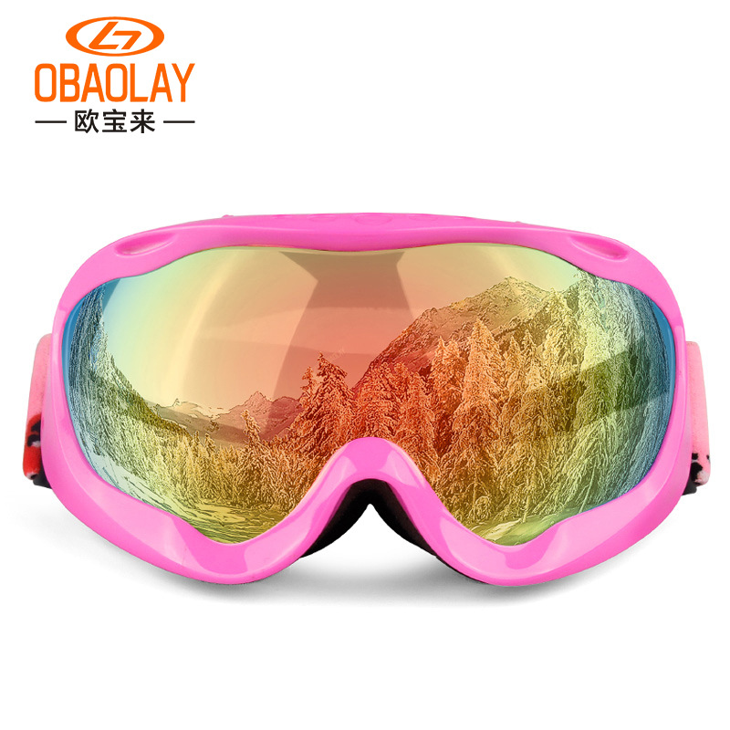 亚马逊爆款滑雪镜双层防雾球面成人男女滑雪眼镜 滑雪护目镜详情图4