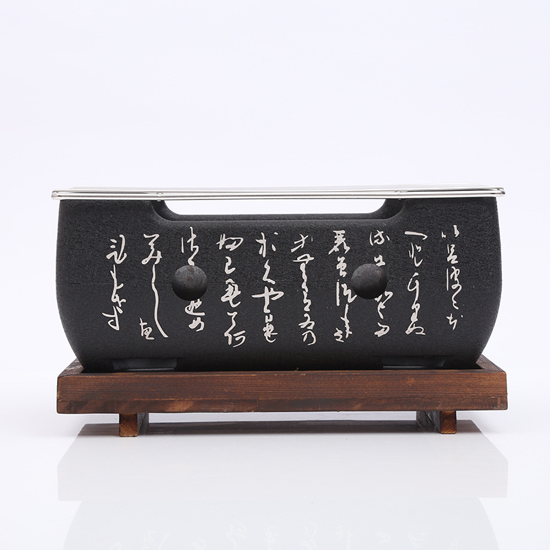 New Rectangular Writing Oven Japanese Cooking Charcoal Oven Japanese Barbecue Oven Alcohol Oven Small Barbecue Oven Carbon Barbecue Oven details Picture