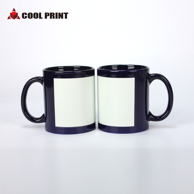 Wholesale of heat transfer blank coated cups, full-color luminous cups, creative DIY printed couple cups, advertising gift cups Specification image