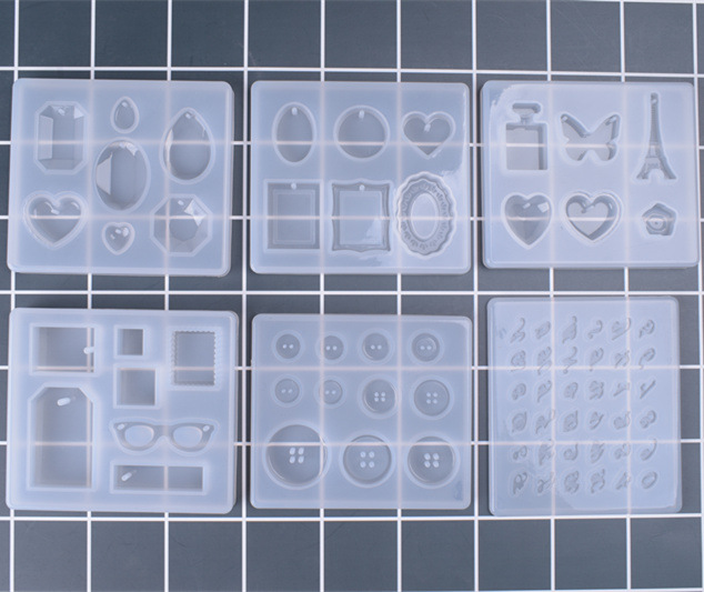 diy epoxy resin molds of poppy, multiple types of pendant molds, iron tower style, diamond, number and letter twist-off molds