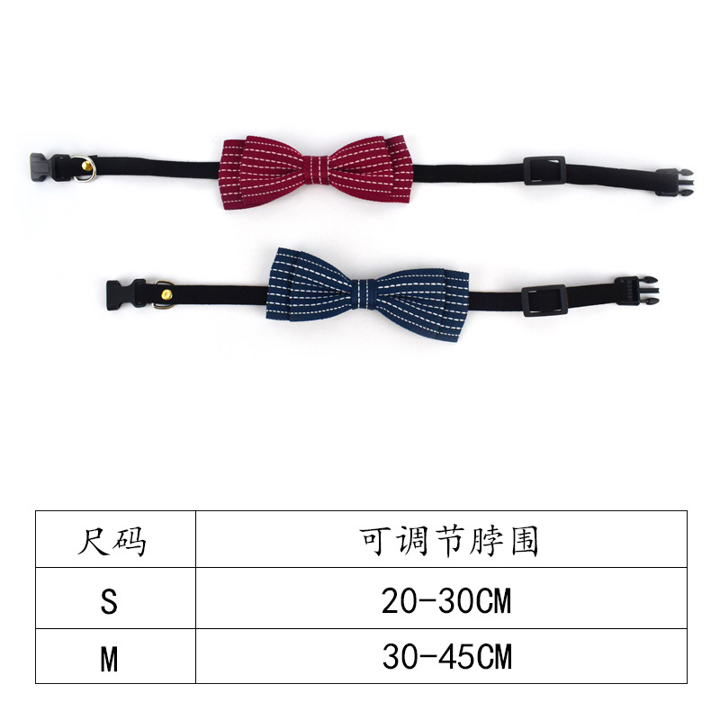 Genius Dog's new Korean version gentleman pet bow tie, small cat and dog bow collar, Teddy dog collar accessory Application Scenario