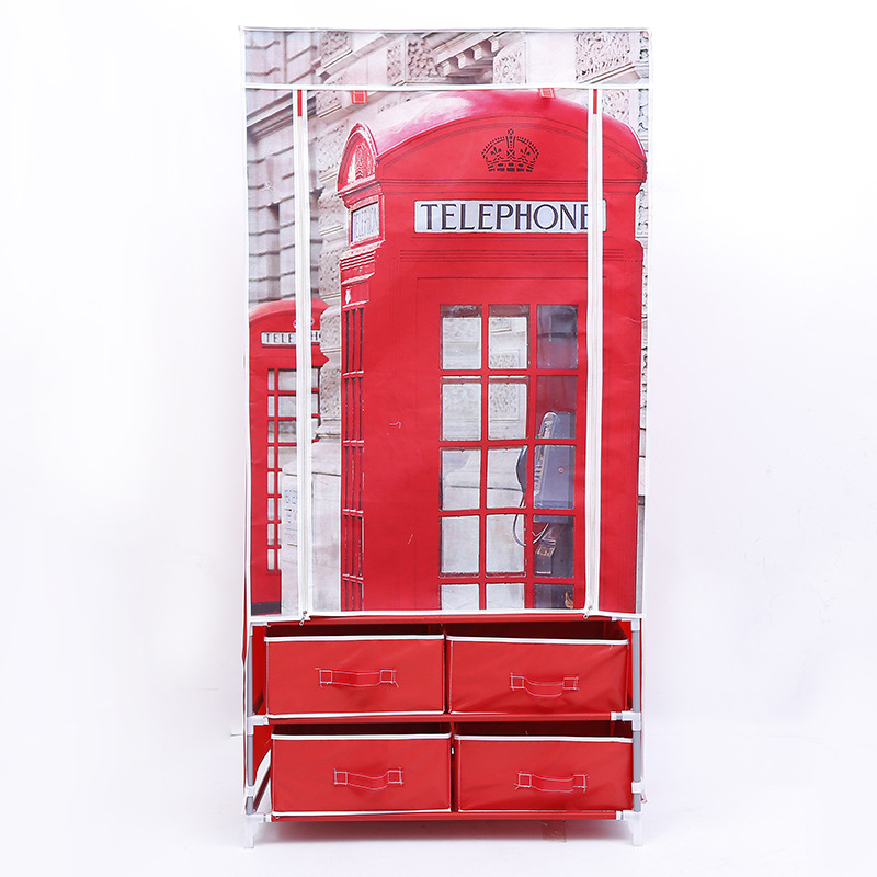 2021 new positioning non-woven folding wardrobe with storage function of the closet manufacturers direct wardrobe factory details Picture