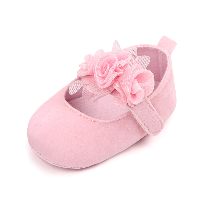 18 New multi-color flower princess-style baby girls' shoes with soft soles and breathability, direct sales from the manufacturer 0928 Item Picture