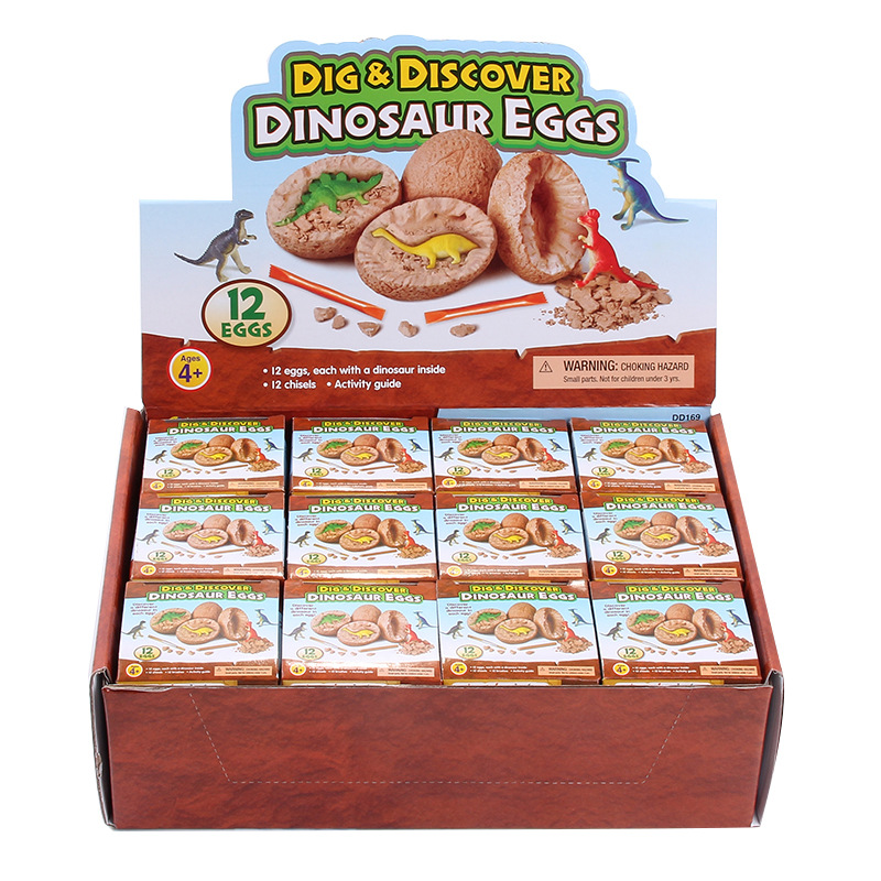 New factory direct sales of archaeological excavation simulation dinosaur model toys, children's educational and educational dinosaur egg toys