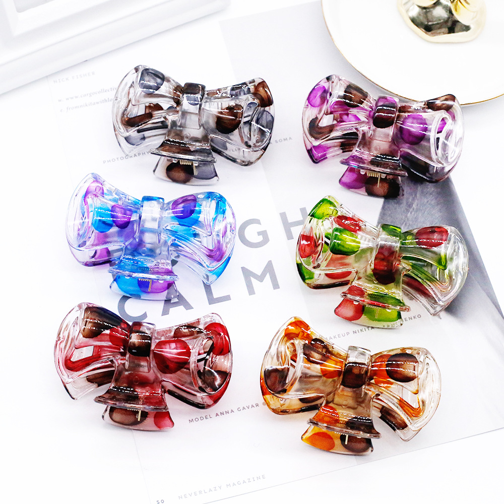 Self-Produced And Self-Marketing Color Plastic Hairpin Shower Clip Bath Simple Ponytail Clip Pan Hair Yiwu Source Jewelry Wholesale details Picture
